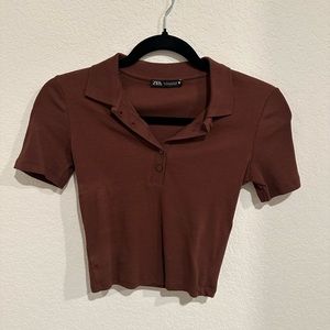 Zara Polo Crop Top